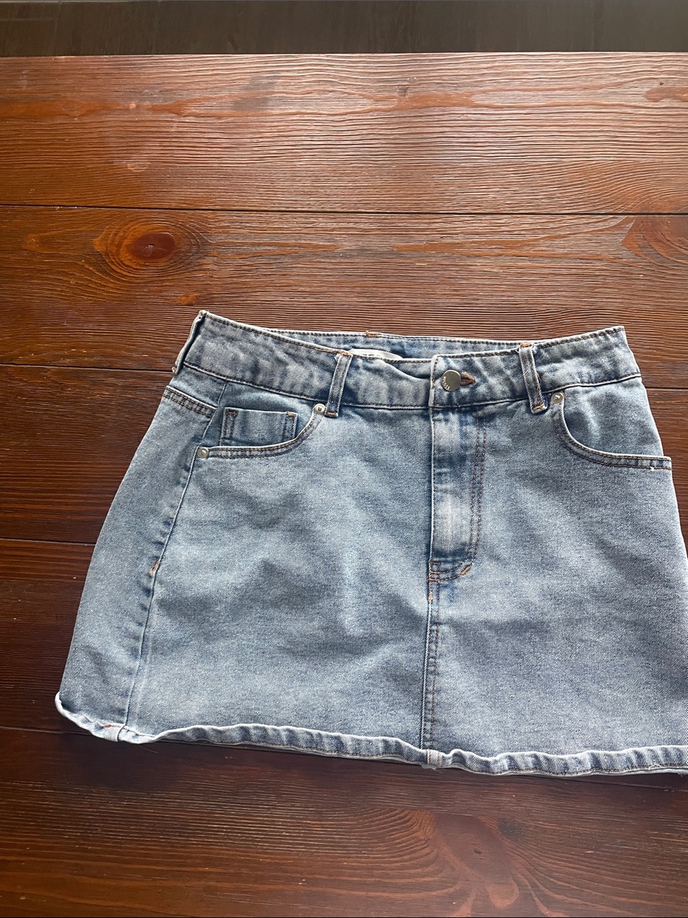 Vigoss Light Blue Denim Mini Skirt